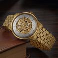Titan Golden Heart Skeletal Automatic Analog with Silver Dial Yellow Gold Stainless Steel Strap Watch for Men - image number 0