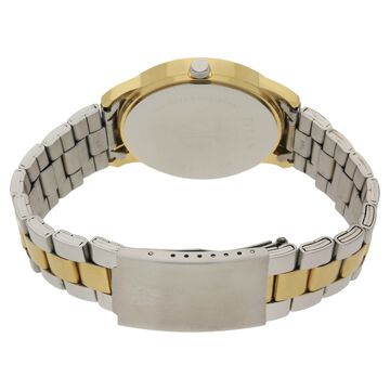 Titan Quartz Analog with Day and Date Champagne Dial Two Toned Stainless Steel Strap Watch For Men
