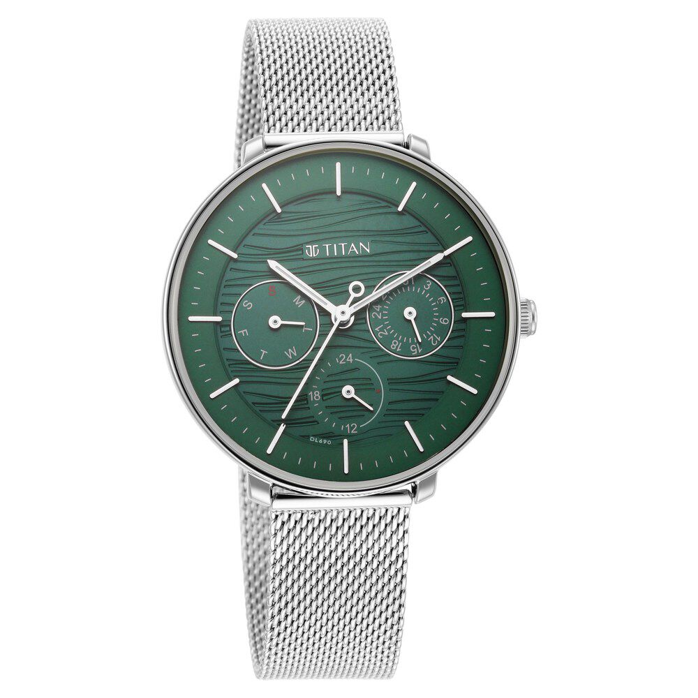 Titan green dial best sale watch