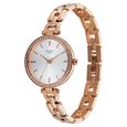 Titan Raga Showstopper Quartz Analog Silver Dial Rose Gold Metal Strap Watch For Women - image number 2