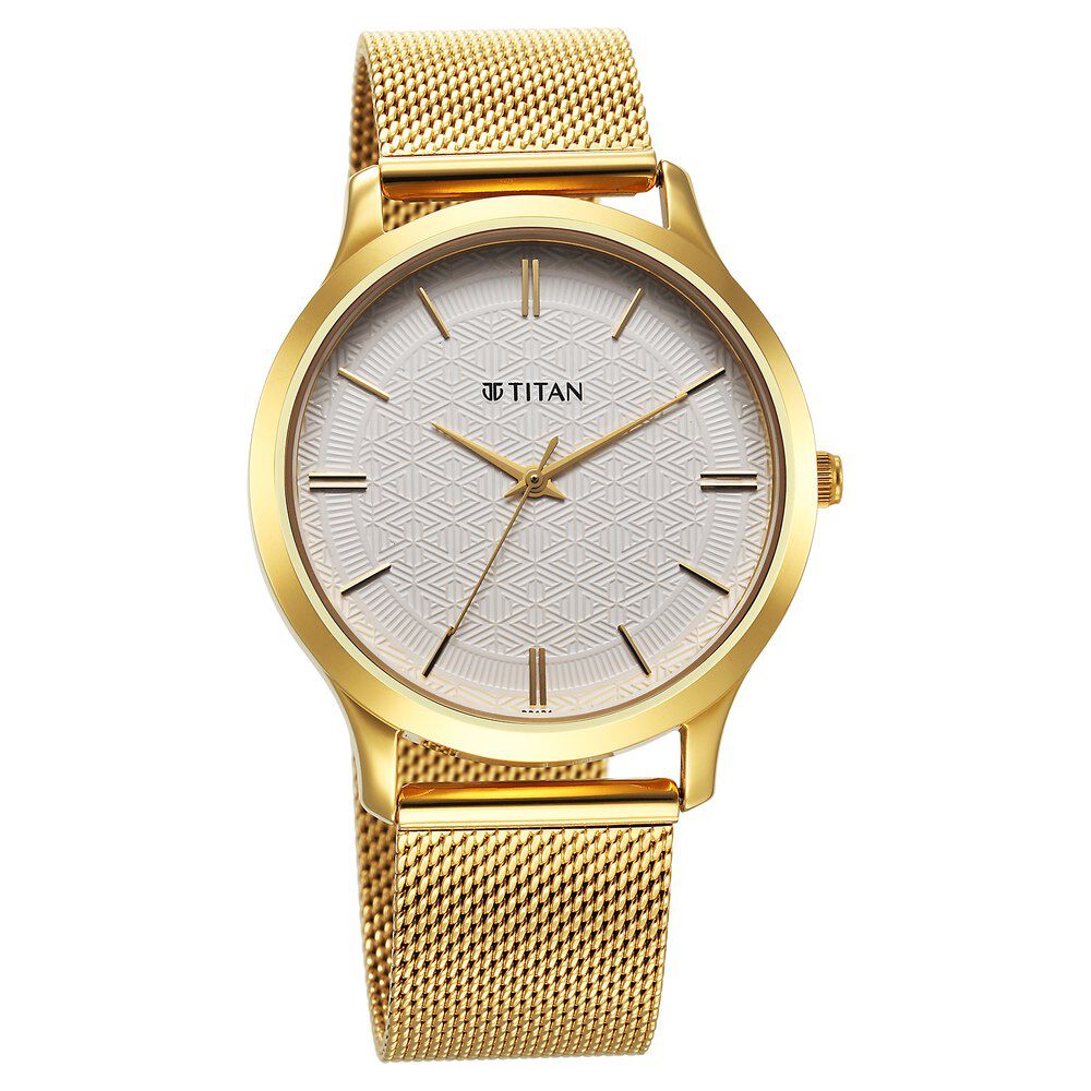 Buy Online Titan Karishma Quartz Analog White Dial Stainless Steel Strap Watch for Men 1825ym11 Titan