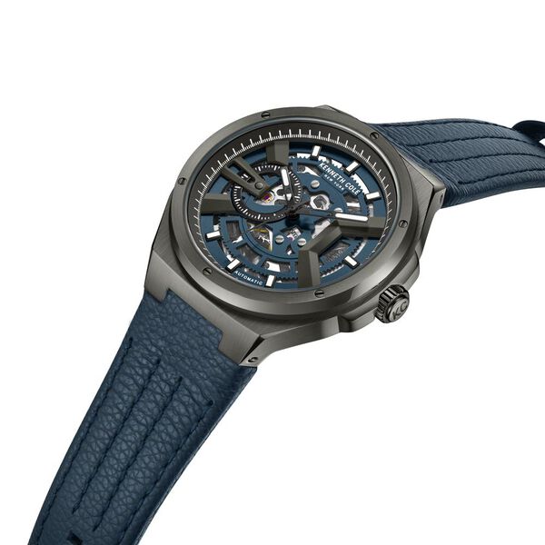 Kenneth Cole Automatic Analog Blue dial Leather Strap Watch for Men - image number 3