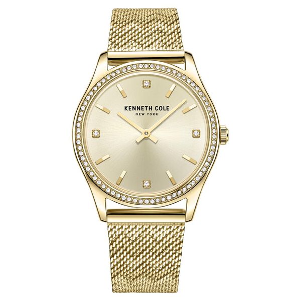 Kenneth Cole Quartz Analog Champagne Dial Stainless Steel Strap Watch for Women - image number 0