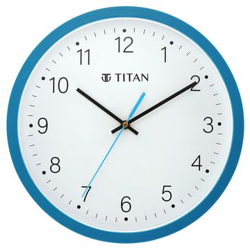 Titan Classic Quartz Analog Blue Dial Wall Clock With Silent Sweep Technology