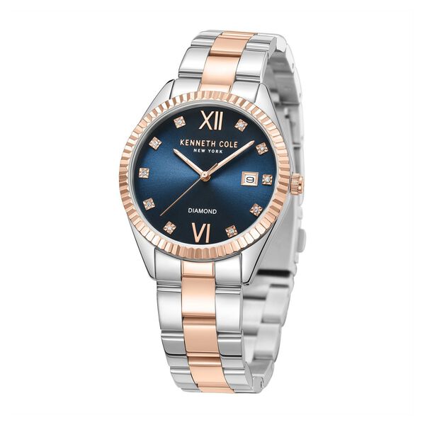 Kenneth Cole Quartz Analog Blue dial Stainless Steel Strap Watch for Women - image number 1