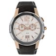 Xylys Swiss Chronograph Black Leather Strap and White Dial Watch For Men - image number 0