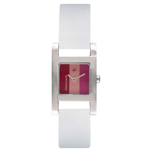 Fastrack Quartz Analog Pink Dial Leather Strap Watch for Girls - image number 0