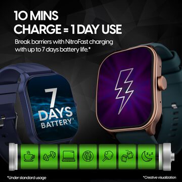 Fastrack Limitless FS2 Pro Smartwatch with 4.97cm Super AMOLED Arched Display, Functional Crown, Resolution of 410X502