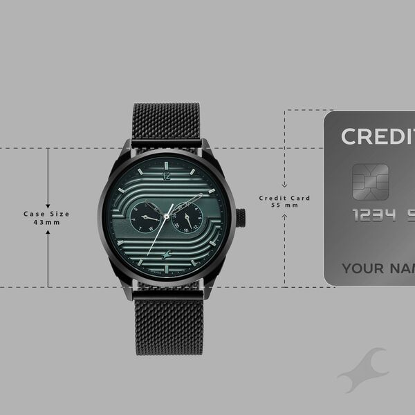 Fastrack 2X Edit Emerald Green Dial Interchangeable Strap Watch for Guys - image number 3