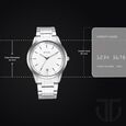 Titan Men's Timeless Style Watch: Refined White Dial and Metal Strap - image number 2