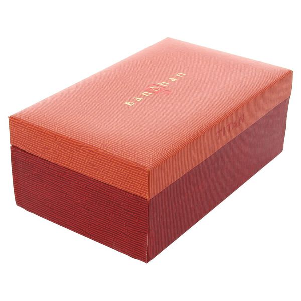 Titan Quartz Analog with Date Champagne Dial Stainless Steel Strap Watch for Couple - image number 4
