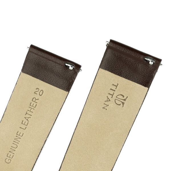 20 mm Brown Genuine Leather Strap for Men - image number 4