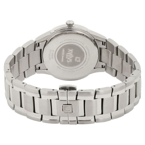 Xylys Swiss Analog with Date Silver Stainless Steel Strap and Black Dial Watch For Men - image number 2