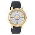 Sonata Quartz Analog Silver Dial Leather Strap Watch for Men