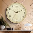 Titan Contemporary Wall Clock Quartz Analog Analog Dark Brown Dial - Size 31 cm x 31 cm (Medium)
