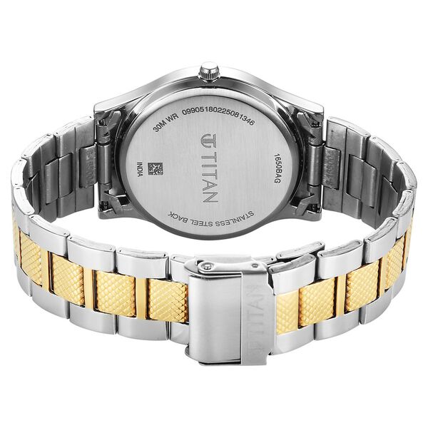 Titan Karishma Wedding Edit Quartz Analog with Day and Date Blue Dial Stainless Steel Strap Watch For Men - image number 6