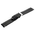 22 mm Black Genuine Leather Straps for Men - image number 3