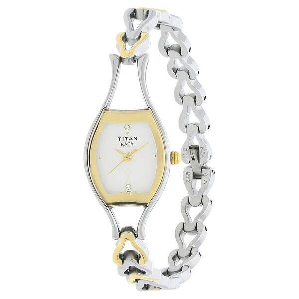 Titan Raga White Dial Analog Metal Strap watch for Women - image number 1