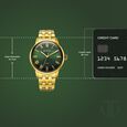 Titan Aurelian Concealed Automatic Analog with Green Dial Roman Numerals Yellow Gold Stainless Steel Strap Watch for Men - image number 3