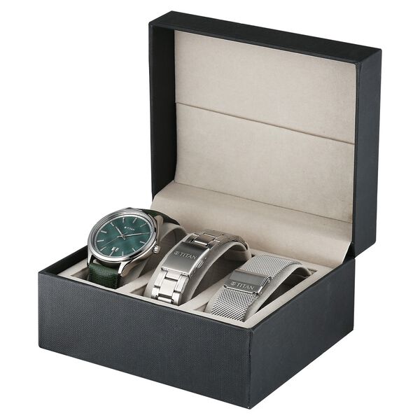 Titan Classique Palette of Time Analog with Green Dial Interchangeable Straps Watch with for Men - image number 2