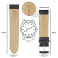 22 mm Black Genuine Leather Straps for Men - image number 1