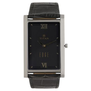 Titan Quartz Analog Grey Dial Leather Strap Watch for Men