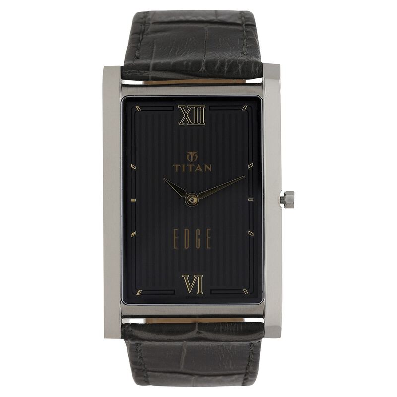 Titan Quartz Analog Grey Dial Leather Strap Watch for Men - image number 0