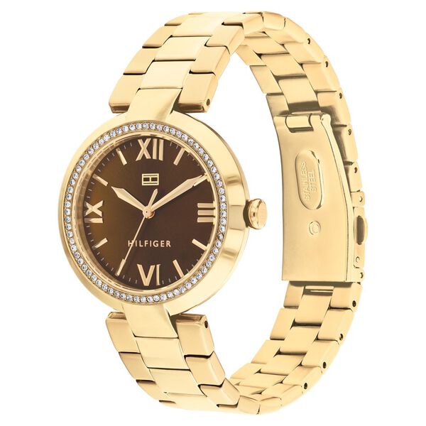 Tommy Hilfiger Quartz Analog Brown dial Stainless Steel Strap Watch for Women - image number 1
