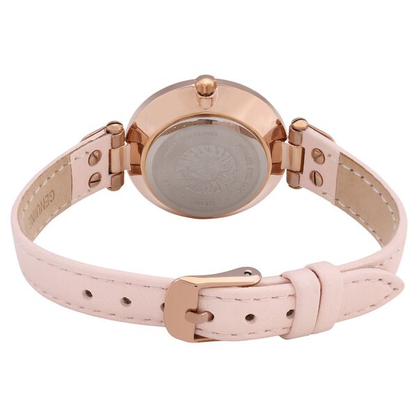 Anne Klein Quartz Analog Mother of Pearl Dial Leather Strap Watch for Women - image number 4