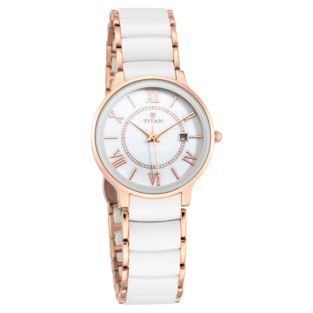Titan ladies watches white strap cheap