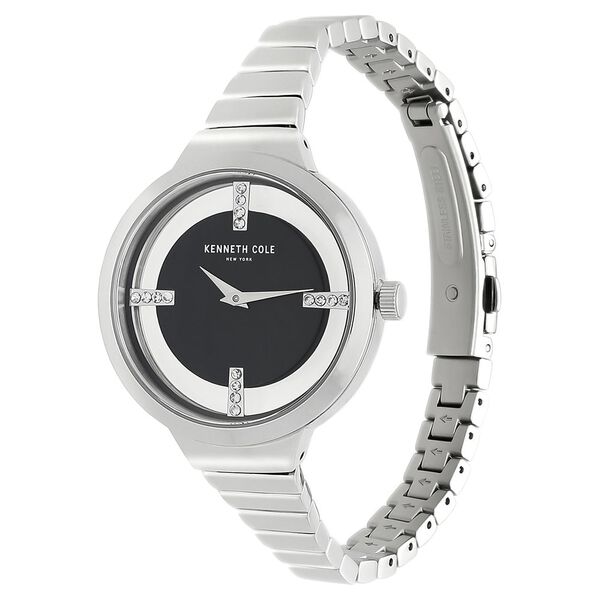 Kenneth Cole Quartz Analog Black Dial Stainless Steel Strap Watch for Women - image number 2