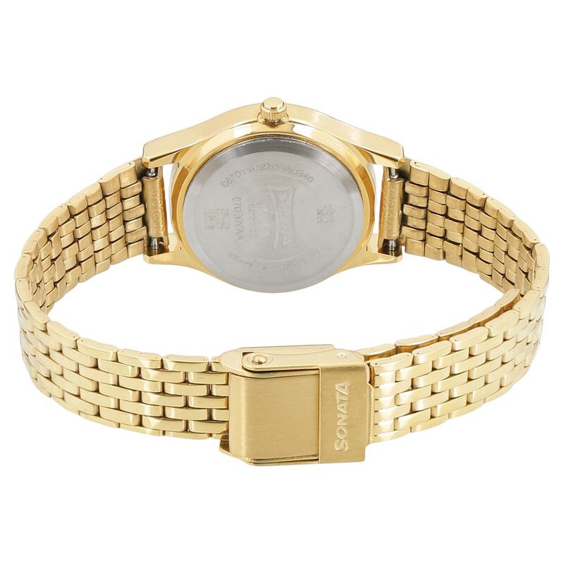 Sonata Essentials Champagne Dial Women Watch With Stainless Steel Strap - image number 3