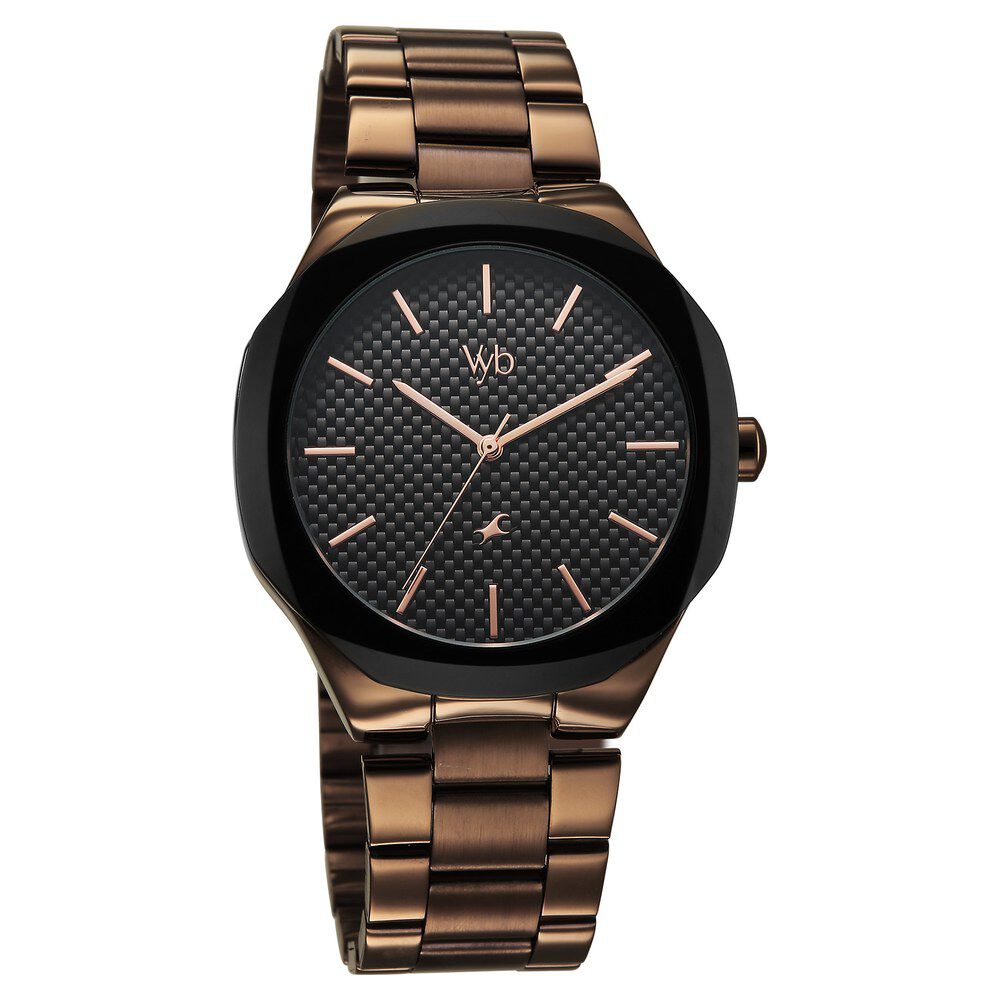 Buy Online Vyb Challenger By Fastrack Quartz Analog Black Dial