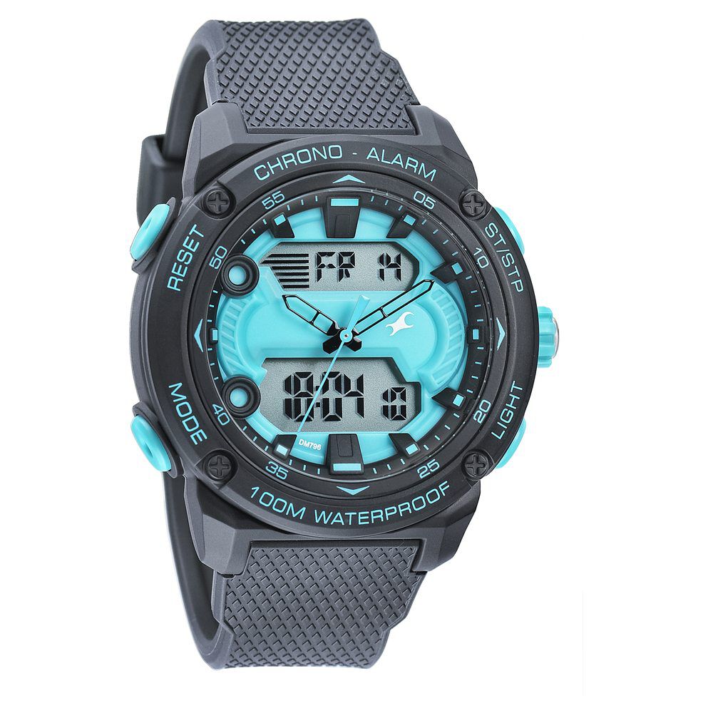 Buy Online Fastrack Quartz Analog Black Dial Plastic Strap Watch