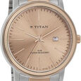 Titan Analog with Date Rose Gold Dial Stainless Steel Strap Watch for Men - image number 0