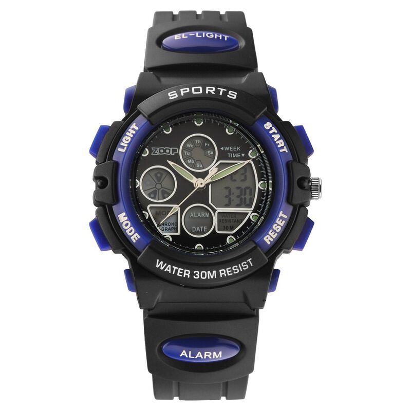 Zoop Zoop Ana-Digi Quartz Digital Black Dial Plastic Strap Watch For Kids