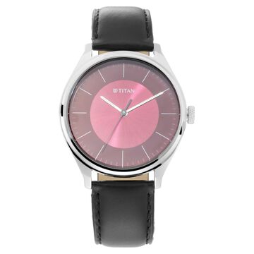 Titan Men's Urban Edge Lustrous Maroon Dial Leather Watch