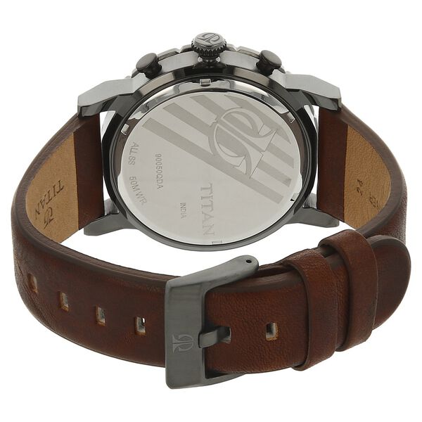 Titan Quartz Analog with Date Green Dial Leather Strap Watch for Men - image number 3