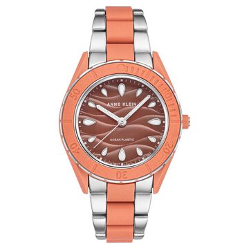 Anne Klein Quartz Analog Pink Dial Plastic Strap Watch for Women