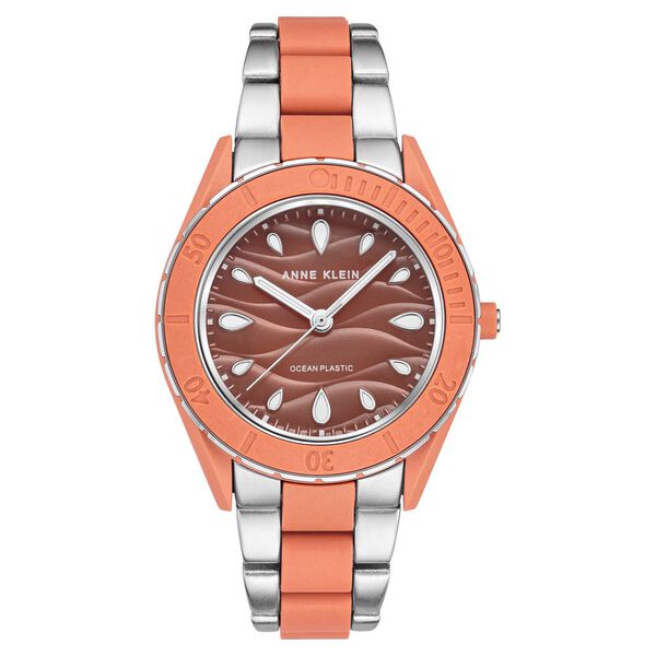 Anne Klein Quartz Analog Pink Dial Plastic Strap Watch for Women - image number 0
