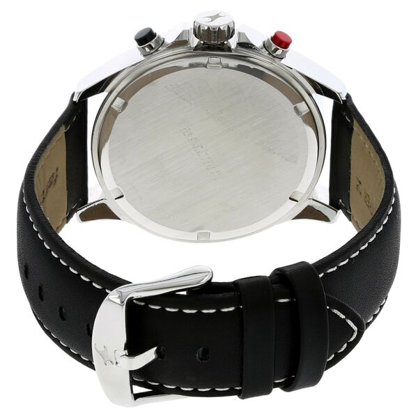 Fastrack Big Time Quartz Chronograph Black Dial Leather Strap Watch for Guys - image number 3