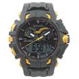 SF Quartz Analog Digital Grey Dial Plastic Strap Watch for Men