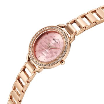 Sonata Wedding Quartz Analog Pink Dial Metal Strap Watch for Women