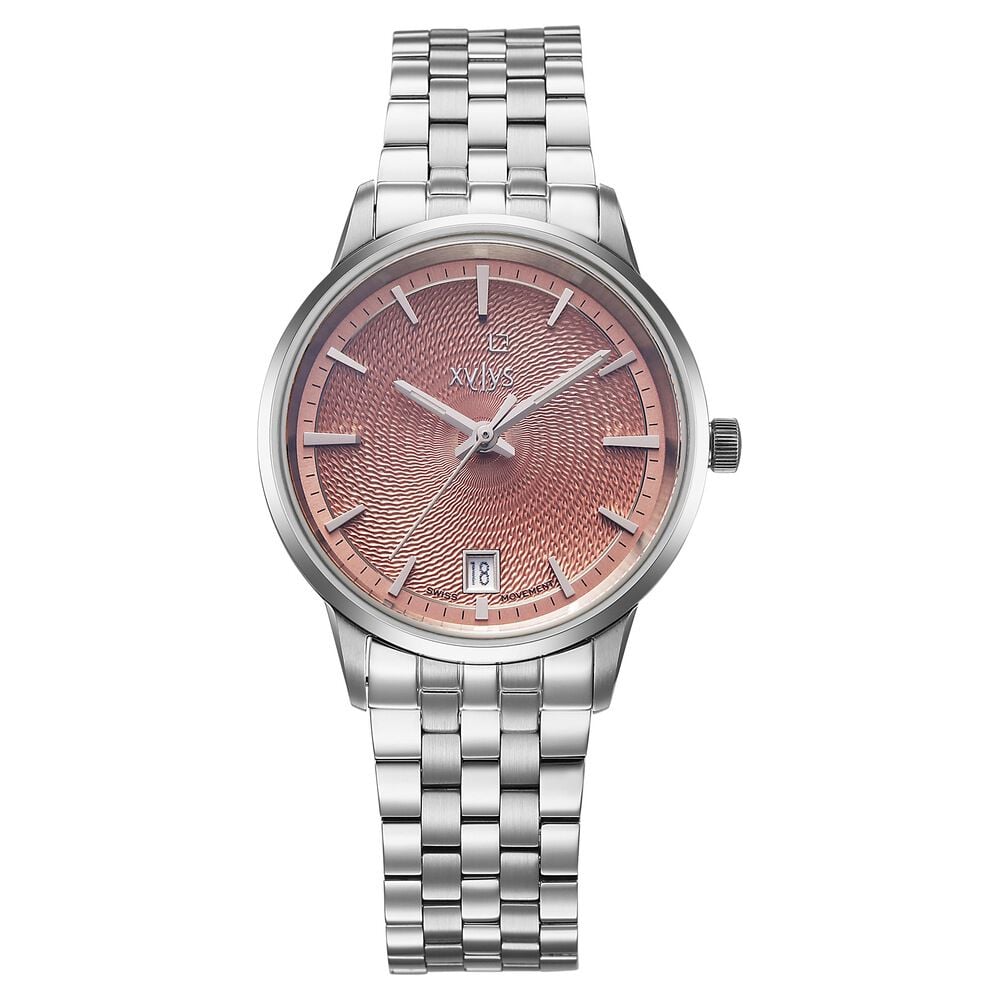Xylys Swiss Quartz Pink Dial Silver Stainless Steel Strap Watch For Women-picture-11