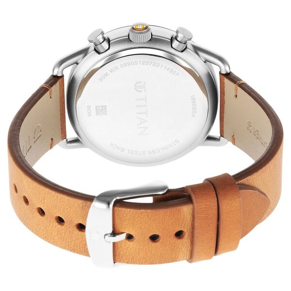 Buy Online Titan Quartz Analog Leather Strap Watch for Men - 1860sl01 ...