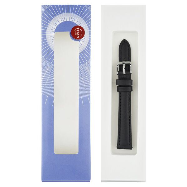 14 mm Black Genuine Leather Strap for Women - image number 7