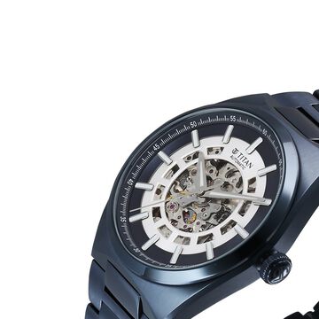 Titan Nexus Skeletal Automatic Analog with Blue Dial Blue Stainless Steel Strap Watch for Men