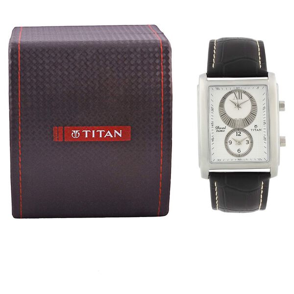 Titan Octane White Dial Analog Leather Strap watch for Men - image number 4