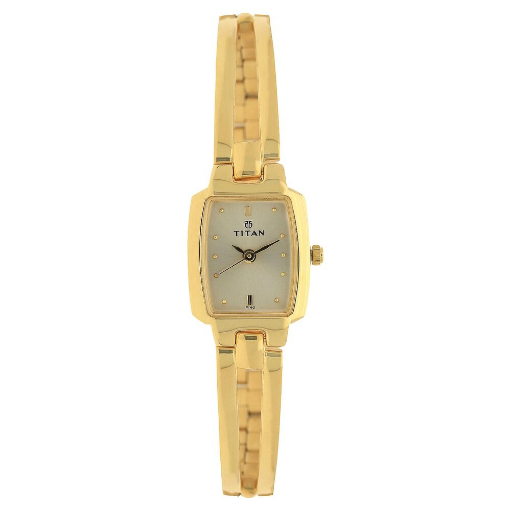 Titan watch online golden colour