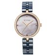 Titan Purple Ceramics Quartz Analog Mother of Pearl Dial Green Ceramic Strap Watch For Women